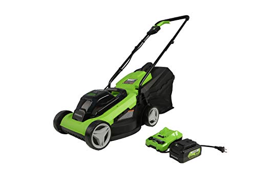 Greenworks 24V 13-Inch Cordless (2-In-1) Push Lawn Mower, 4.0Ah USB ...