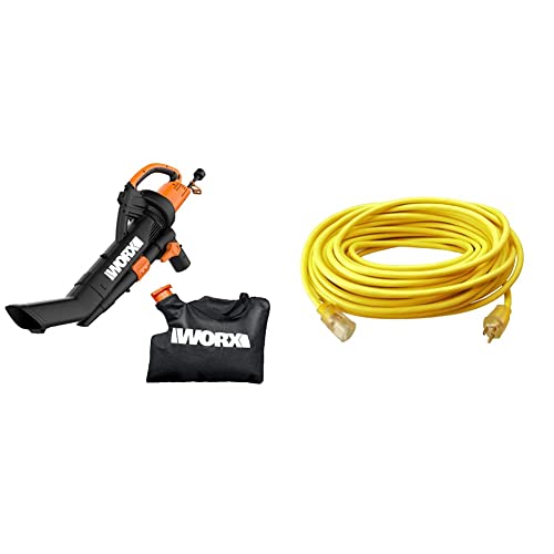Worx 12 Amp TRIVAC 3-in-1 Electric Leaf Blower & Southwire ...