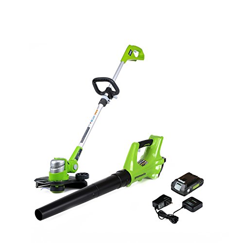 Greenworks 24V Cordless String Trimmer and Blower Combo Pack, 2Ah ...