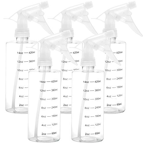 Youngever 5 Pack Empty Plastic Spray Bottles, Spray Bottles for ...