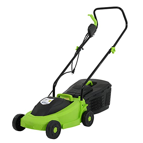 Electric Lawn Mower Grass Cutter Machine,Corded, 12 Amp, Dethatcher,13-Inch with ...