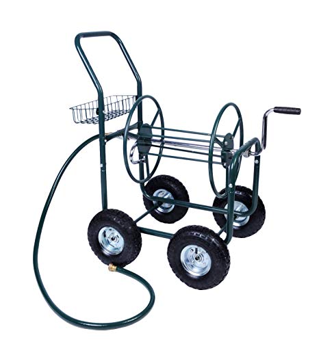 Livebest 4 Wheel Garden Hose Reel Cart Heavy Duty Yard ...