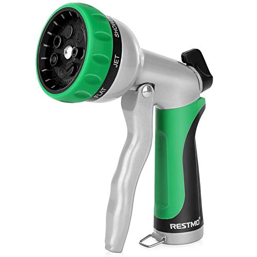 RESTMO Garden Hose Nozzle, Heavy Duty Metal Water Hose Nozzle ...