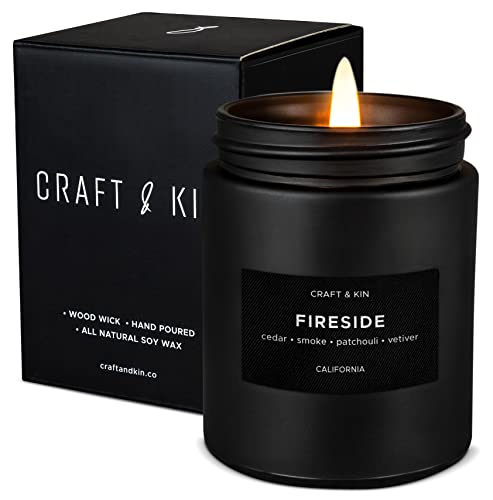 Scented Candles for Men | Smokey Fireside Scented Candle | ...
