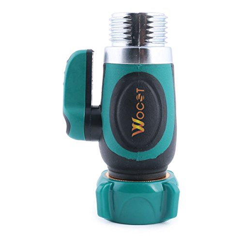 Wocst Garden Hose Splitter-Arthritis Friendly Fitting Shut Off Ball Valve ...