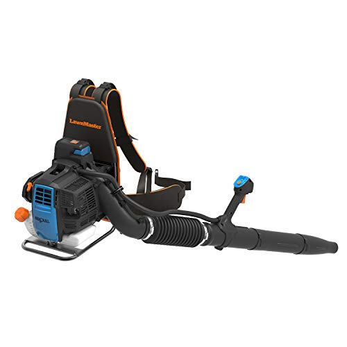 LawnMaster NPTBL31AB No-Pull Backpack Leaf Blower, Gas-Powered with Electric Start, ...