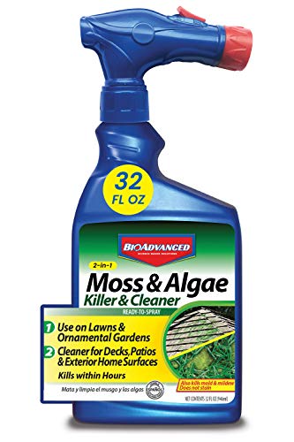 BioAdvanced 704710B Moss and Algae Killer Ready-To-Spray, 32 oz