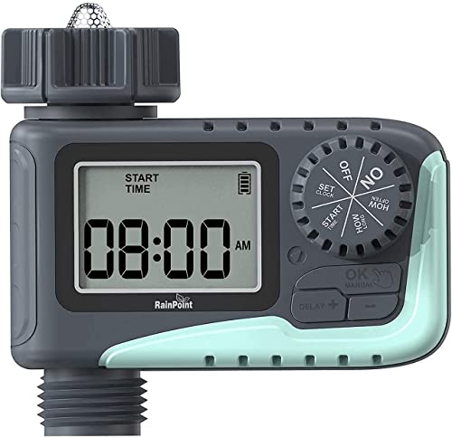 RAINPOINT Sprinkler Timer,Water Timer Programmable Garden Outdoor Hose Feature Timer ...