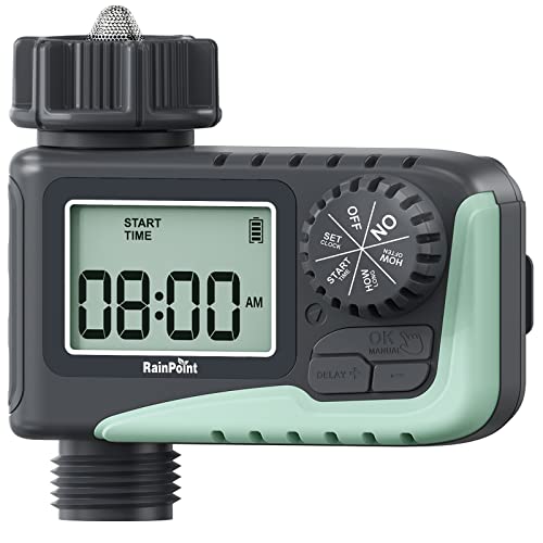 RAINPOINT Sprinkler Timer Outdoor, Water Timer for Garden Hose Faucet, ...