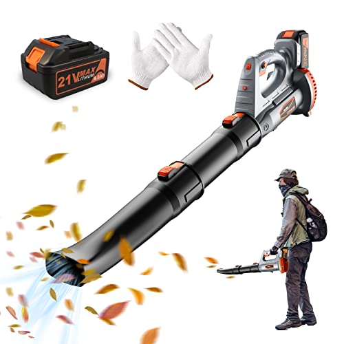 Leaf Blower, 340 CMF 170 MPH Leaf Blower Cordless with ...
