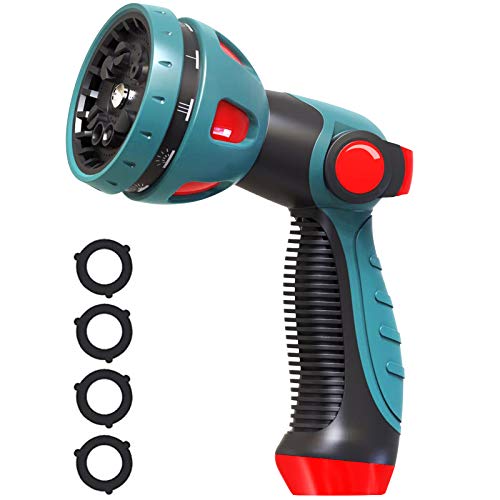 Garden Hose Nozzle, 10 Patterns Metal Water Hose Nozzle Heavy ...