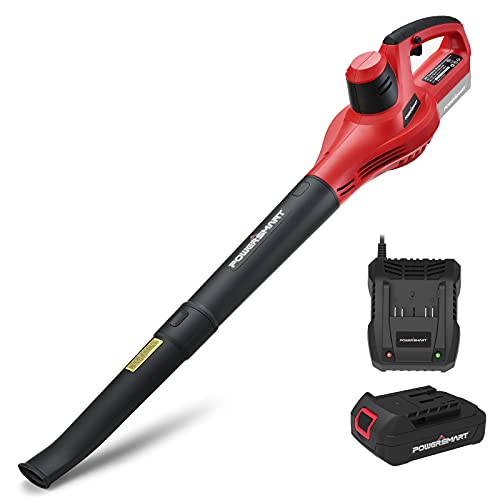 PowerSmart Leaf Blower Cordless 20V - 117MPH, 120CFM, 2.0Ah Lithium-ion ...