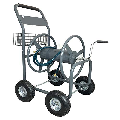 Ashman Garden Hose Reel Cart - 4 Wheels Portable Garden ...