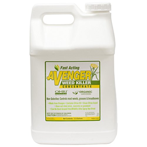 AVENGER Organic Weed Killer, biodegradable, non-toxic – Concentrate 2.5 Gallon