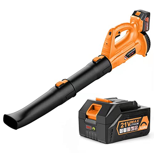 Cordless Leaf Blower - BHY 320 CFM 150 MPH Battery ...