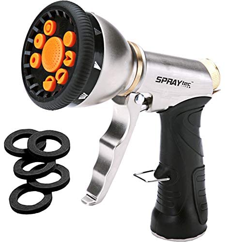 SprayTec Garden Hose Nozzle Sprayer – Premium Heavy Duty Metal ...