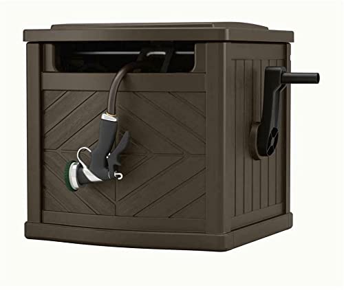 LeeTech Outdoor Hideaway Water Reel Container 150 Ft Portable Garden ...