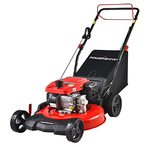 PowerSmart Lawn Mower Gas Powered with Bag, 21 Inch Self ...