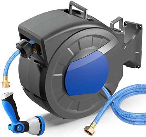 REDUCTUS Retractable Garden Hose Reel Wall Mount 1/2