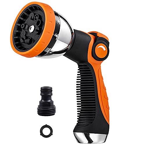 Garden Hose Nozzle Spray Nozzle,10 Hose Metal Duty Watering Patterns ...