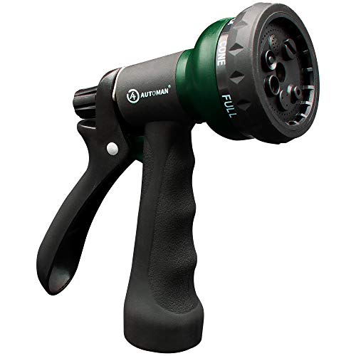 AUTOMAN-Garden-Hose-Nozzle,ABS Water Spray Nozzle with Heavy Duty 7 Adjustable Watering ...