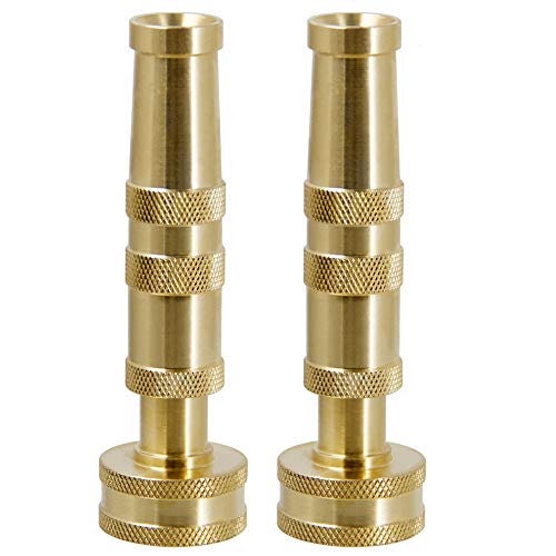 Twinkle Star Heavy-Duty Brass Adjustable Twist Hose Nozzle, 2 Pack, ...