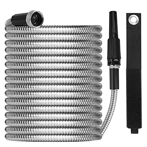 Metal Garden Hose 100ft with Super Tough and Soft Water ...