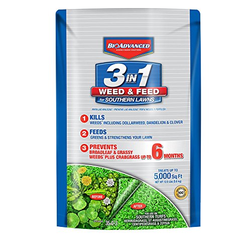 BioAdvanced 704840B 3 in 1 Weed and Feed for Southern ...