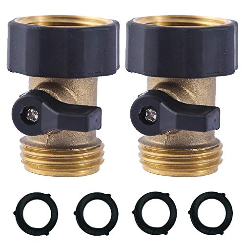 HQMPC Heavy Duty Brass Shut Off Valve Garden Hose Shut ...