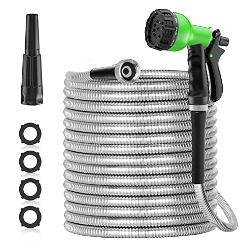 SPECILITE 50ft 304 Stainless Steel Metal Garden Hose, Heavy Duty ...
