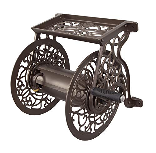Liberty GARDEN 704 Decorative Cast Aluminum Wall Mount Garden Hose ...
