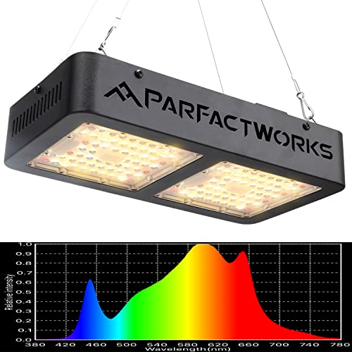 PARFACTWORKS RA1000 LED Grow Light Hydroponic Full Spectrum Plant Light ...