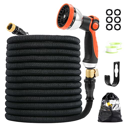 Kejector Expandable Garden Hose 25ft 50ft 100 ft with Brass ...