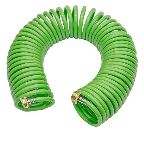 GREEN MOUNT Coil Garden Water Hose Premium PU With Brass ...