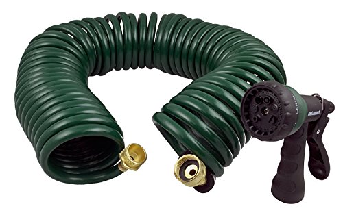GHN-06 Heavy-duty EVA Recoil Garden Hose with 7-Pattern Spray Nozzle, ...