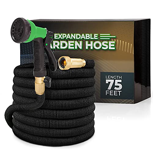 Joeys Garden Expandable Garden Hose with 8 Function Hose Nozzle, ...