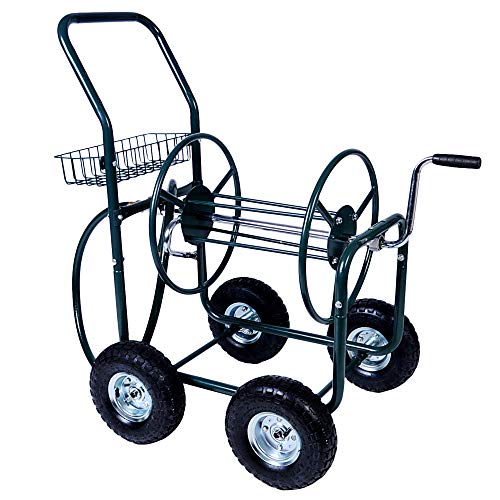 KARMAS PRODUCT Garden Hose Reel Cart 4 Wheels Portable with ...