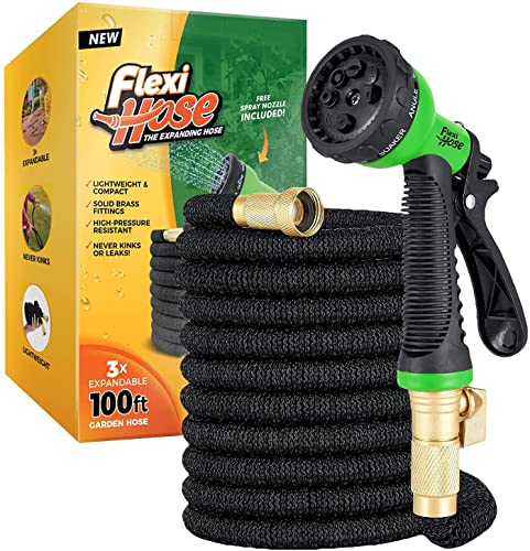 Flexi Hose with 8 Function Nozzle Expandable Garden Hose, Lightweight ...