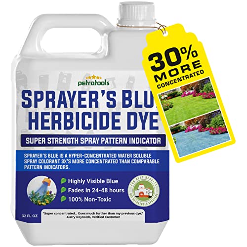 PetraTools Blue Herbicide Lawn Dye - Super Strength Concentrate 3X ...