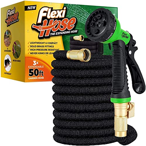 Flexi Hose with 8 Function Nozzle Expandable Garden Hose, Lightweight ...
