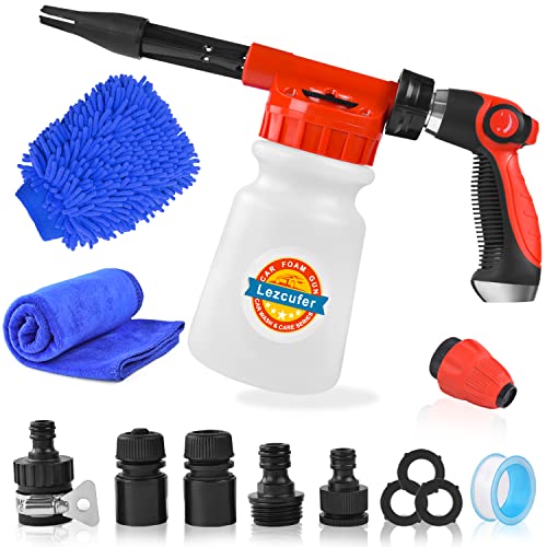 Lezcufer Car Wash Foam Gun, Adjustable Hose Wash Sprayer with ...