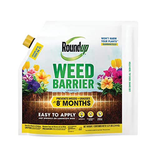 Roundup Weed Barrier Granules - Weed Preventer for Landscapes, Up ...