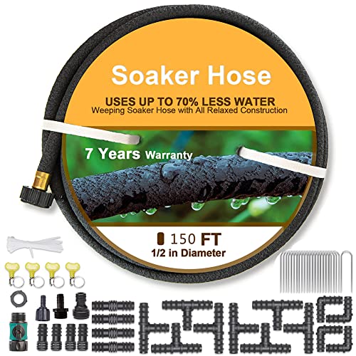 Soaker Hose 150 FT for Garden beds Irrigation Save 70% ...