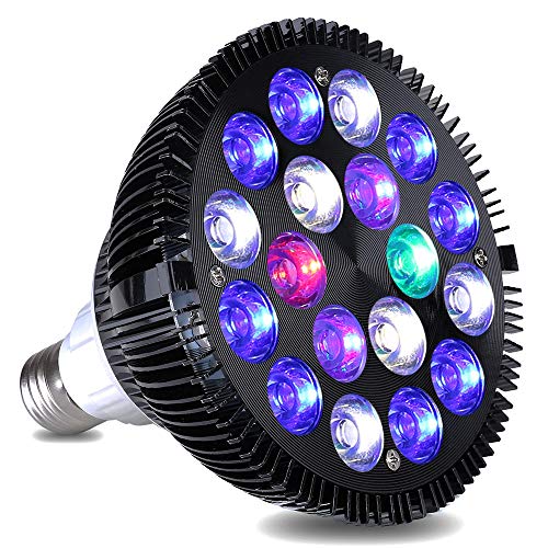 LED Aquarium Plant Light Bulb, KINGBO 18W Refugium Light Aquarium ...