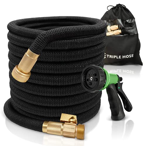 Expandable Garden Water Hose: Heavy Duty, Collapsible, Flexible, Retractable Hose ...