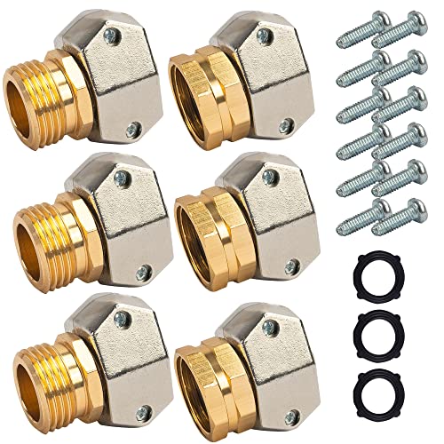 NEROSUN Garden Hose Repair Kit, 3 Sets Zinc and Aluminum ...