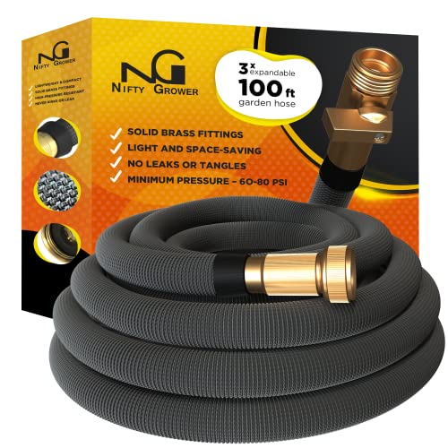 Nifty Grower Expandable Garden Hose 100FT - Hoses Expandable 100 ...