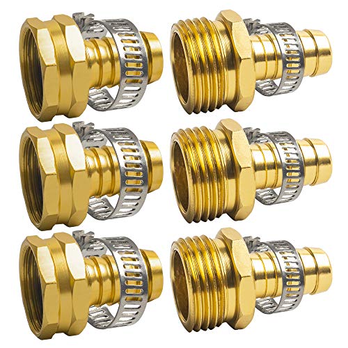 Hourleey Garden Hose Repair 1/2 Inch, Aluminum Mender Hose Connector ...