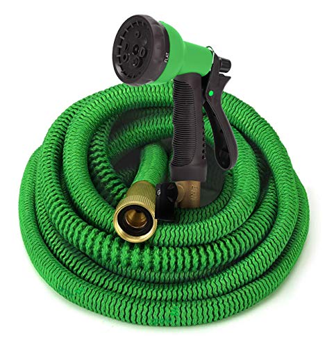 GrowGreen Expandable Garden Hose with High Pressure Hose Spray Nozzle, ...