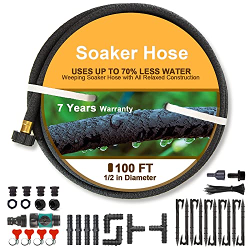 Soaker Hose 100 FT for Garden beds Irrigation Save 70% ...